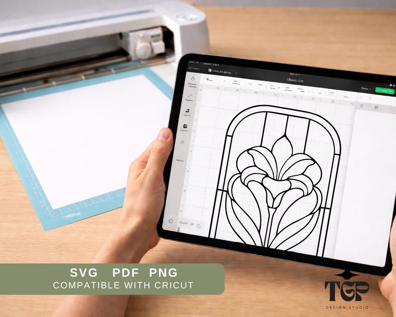 SVG PDF PNG files compatible with Cricut cutting machine